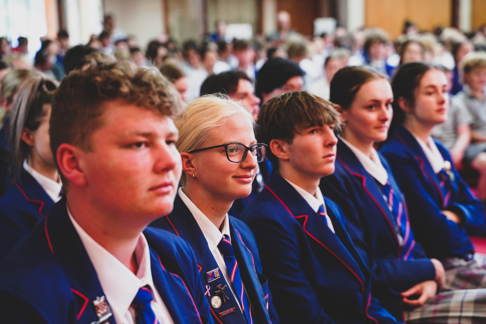 Students In Chapel Crowd